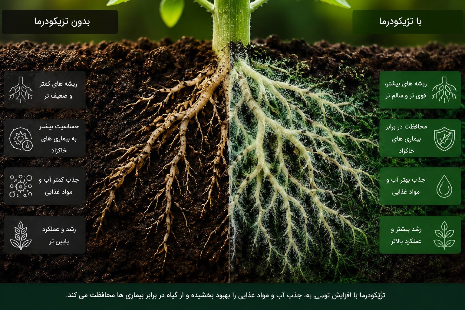 تریکودرما چیست؟ کاربرد، مزایا و تأثیر آن بر رشد و عملکرد محصولات زراعی و باغی